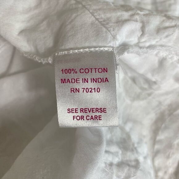 Le Cera L appliqué trimmed tunic top 100% cotton high low v neck - Picture 7 of 8